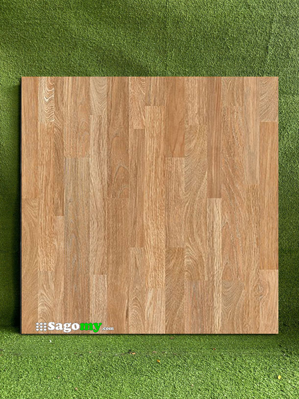 Gạch men mờ nhám Sugar 600x600 vân gỗ xếp vàng Catalan