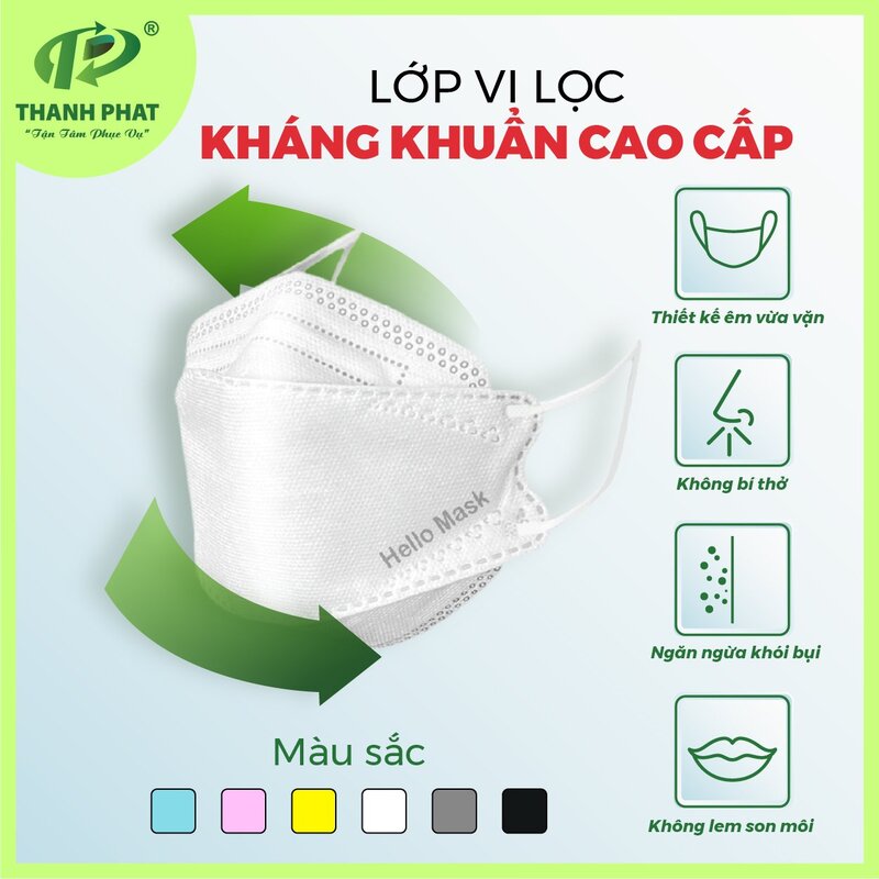 Khẩu trang cao cấp 4D Hello Mask