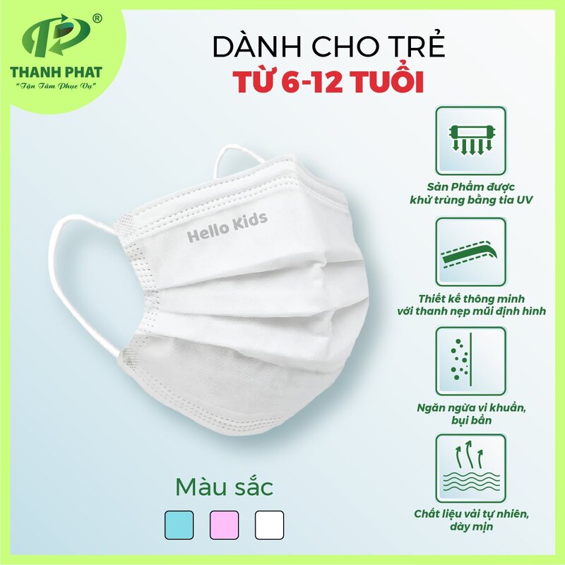Khẩu trang Hello Kids hộp 50 cái