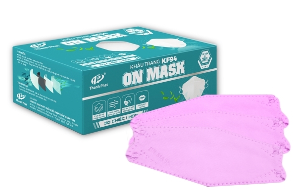 Khẩu trang y tế On Mask KF94 hồng