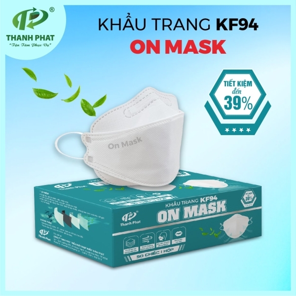 Khẩu trang y tế On Mask KF94 trắng