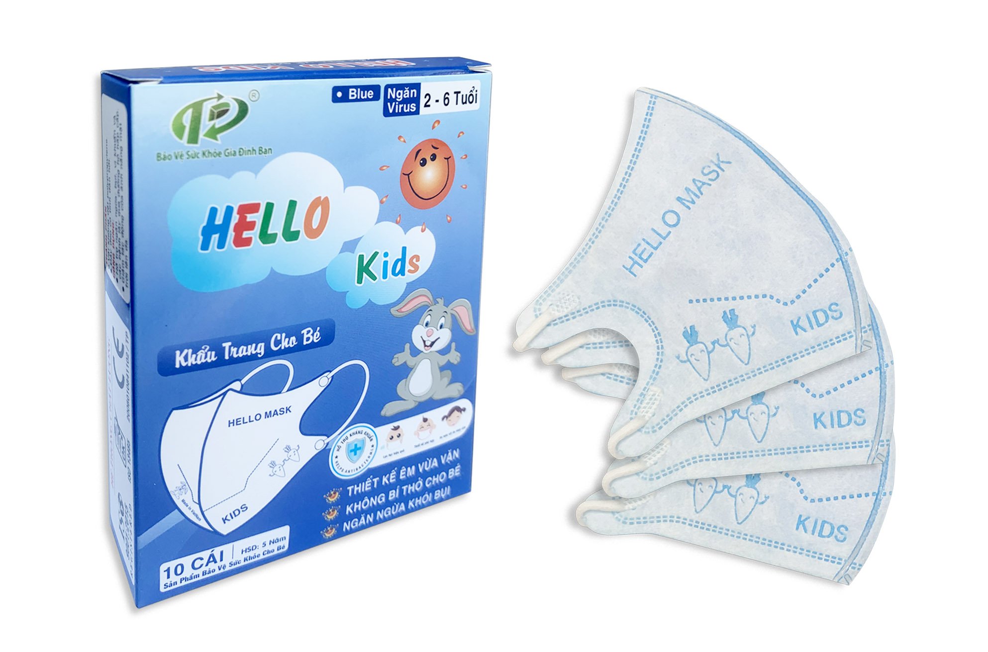Khẩu trang Hello Kids 3D - Khẩu Trang Y Tế Hello Mask - Vật Tư Y Tế - Công Ty TNHH Phát Triển Xuất Nhập Khẩu Thành Phát