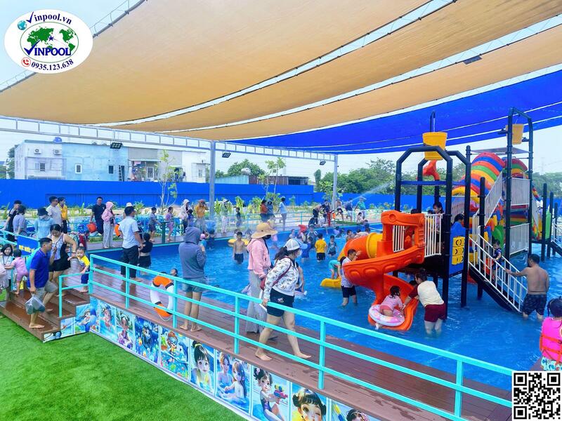 Hình ảnh thực tế bể bơi khu vui chơi