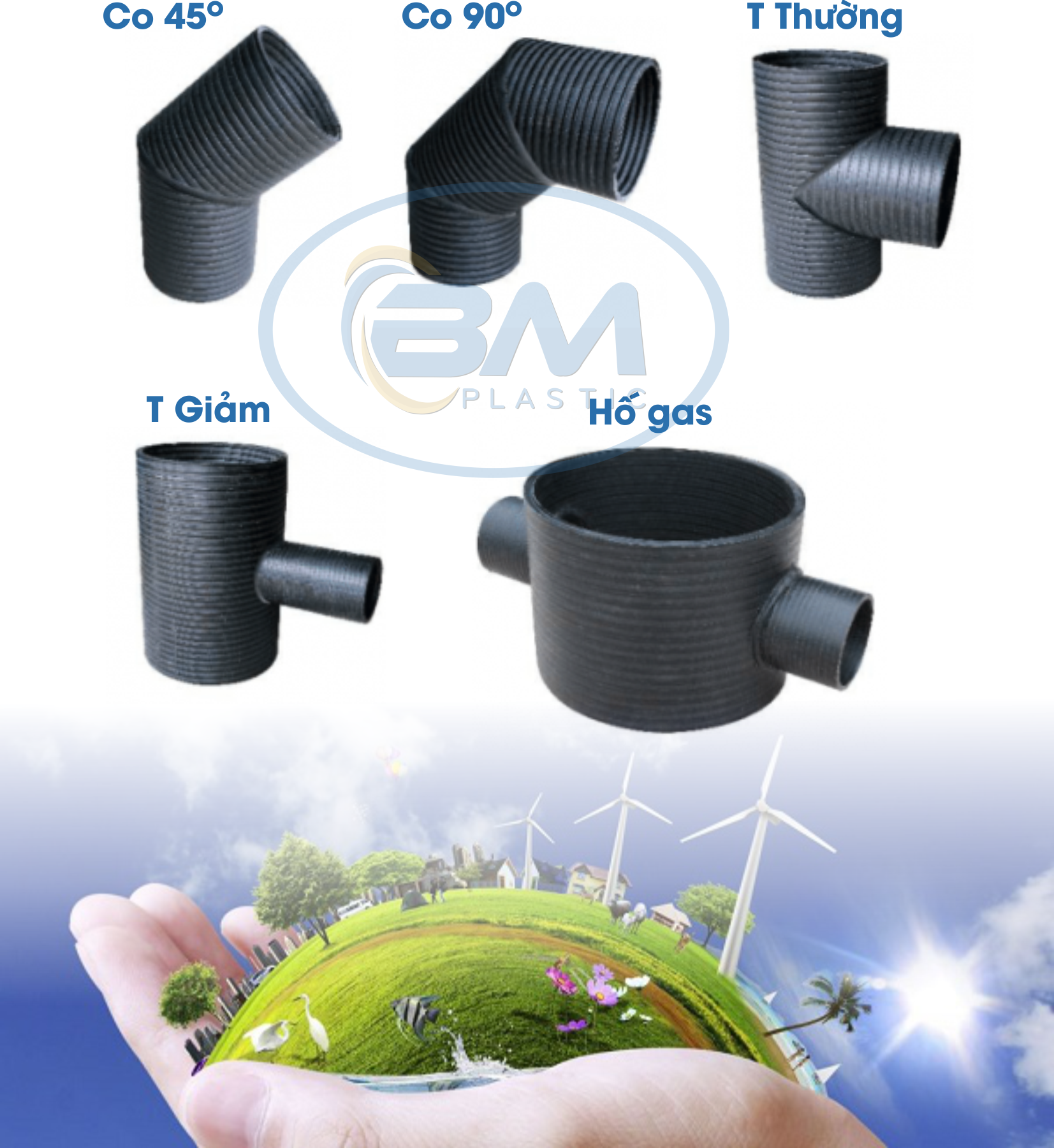 Phụ kiện ống gân 2 vách - ống Nhựa HDPE Bảo Minh - Công Ty TNHH Sản Xuất Thương Mại XNK Nhựa Bảo Minh