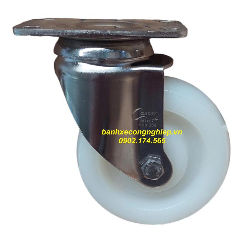 Bánh xe PA càng inox 304 tải trung Caster Serie 2 - Bánh Xe Đẩy Đặng Phát - Công Ty TNHH Cơ Khí Công Nghiệp Đặng Phát