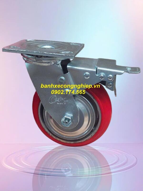 Bánh xe PU Hàn Quốc có nắp che chống quấn chỉ tải nặng Caster Serie 4 - Bánh Xe Đẩy Đặng Phát - Công Ty TNHH Cơ Khí Công Nghiệp Đặng Phát