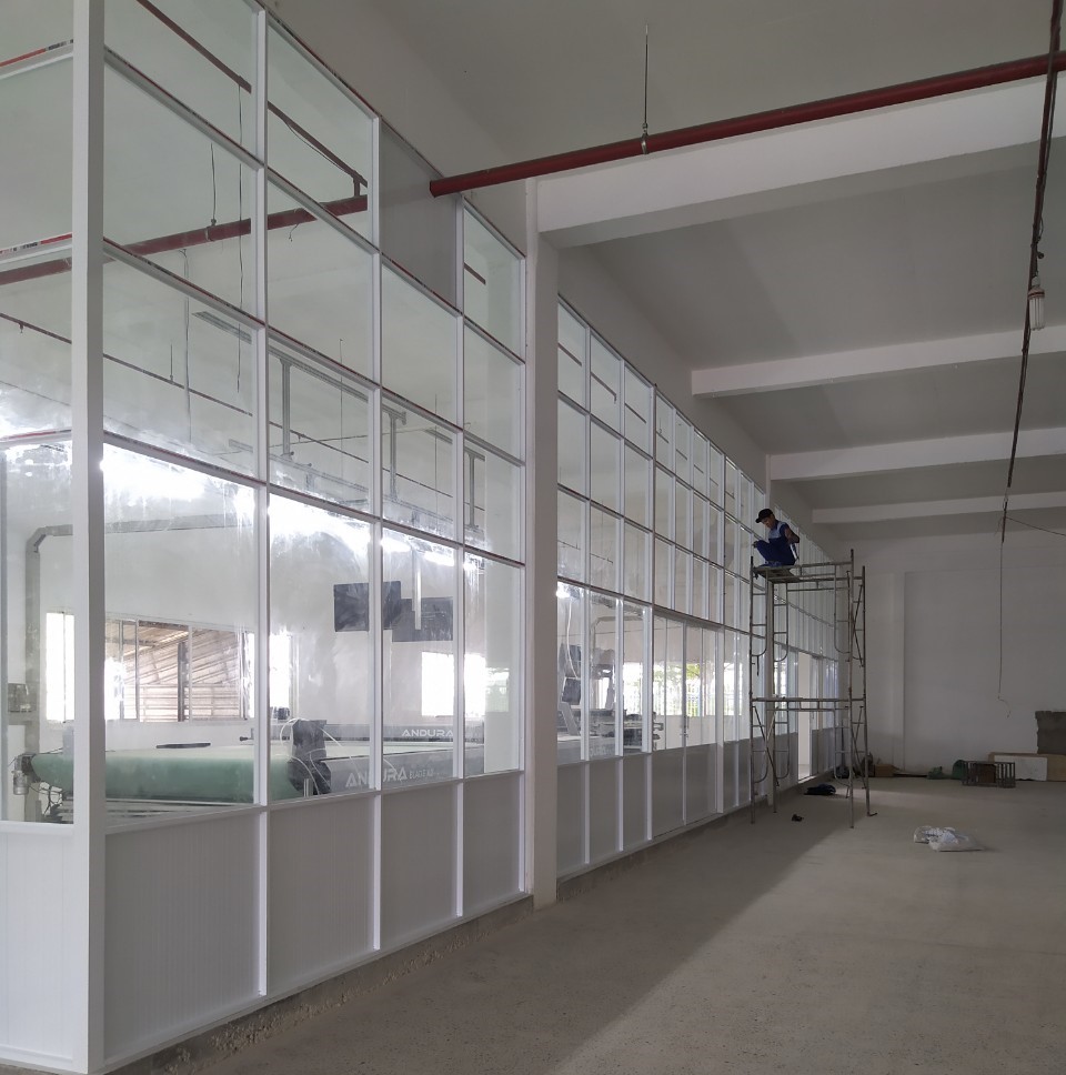 Nhôm kính nhà xưởng ở Bàu Bàng, Bình Dương - Kính Vinh Hoa - Công Ty TNHH MTV Nhôm Kính Vinh Hoa