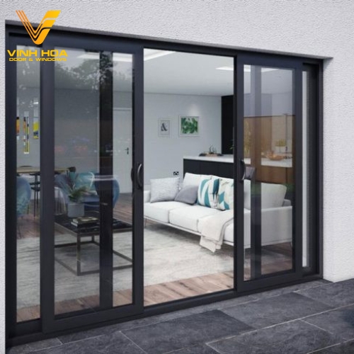 Cửa lùa 4 cánh nhôm Xingfa - Kính Vinh Hoa - Công Ty TNHH MTV Nhôm Kính Vinh Hoa