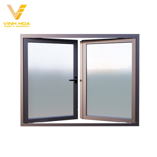 Cửa sổ mở quay 2 cánh - Kính Vinh Hoa - Công Ty TNHH MTV Nhôm Kính Vinh Hoa
