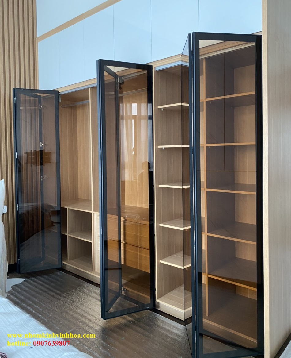 Tủ áo nhôm kính cao cấp - Kính Vinh Hoa - Công Ty TNHH MTV Nhôm Kính Vinh Hoa