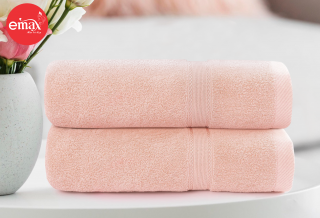 Khăn tắm công nghệ Nhật Bản màu hồng nhạt - Khăn Bông Emax - Công Ty TNHH DV & TM Minh Hưng