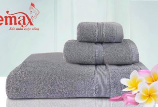 Khăn tắm công nghệ Nhật Bản màu xám - Khăn Bông Emax - Công Ty TNHH DV & TM Minh Hưng