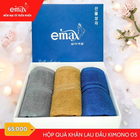 Hộp quà tặng khăn lau đầu Emax Kimono 05 - Khăn Khách Sạn Emax - Công Ty TNHH DV & TM Minh Hưng