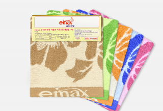 Khăn mặt 100% cotton hoa văn emax em01