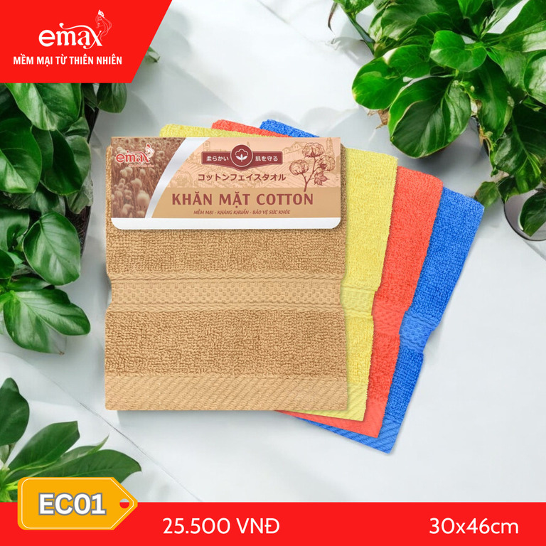 Khăn mặt Cotton cao cấp Emax ECO1 - Khăn Khách Sạn Emax - Công Ty TNHH DV & TM Minh Hưng