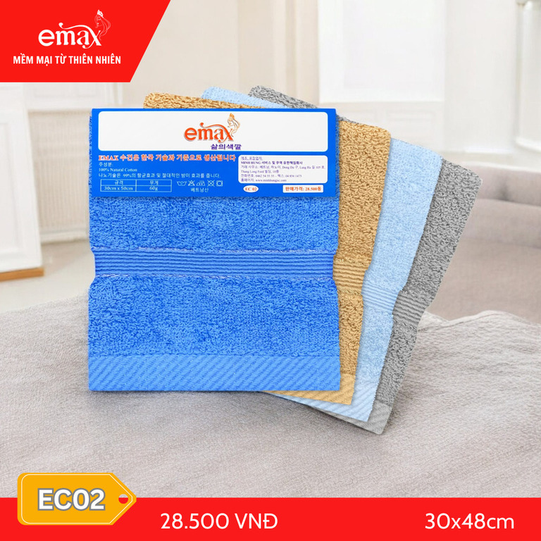 Khăn mặt Cotton cao cấp Emax ECO2 - Khăn Khách Sạn Emax - Công Ty TNHH DV & TM Minh Hưng