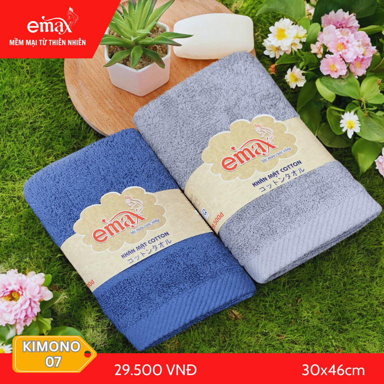 Khăn mặt Cotton cao cấp Emax Kimono 07 - Khăn Khách Sạn Emax - Công Ty TNHH DV & TM Minh Hưng