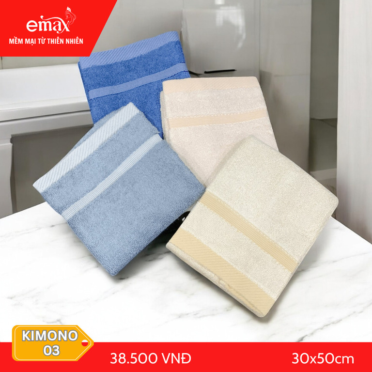 Khăn mặt Cotton sợi tre Emax Kimono 03 - Khăn Khách Sạn Emax - Công Ty TNHH DV & TM Minh Hưng