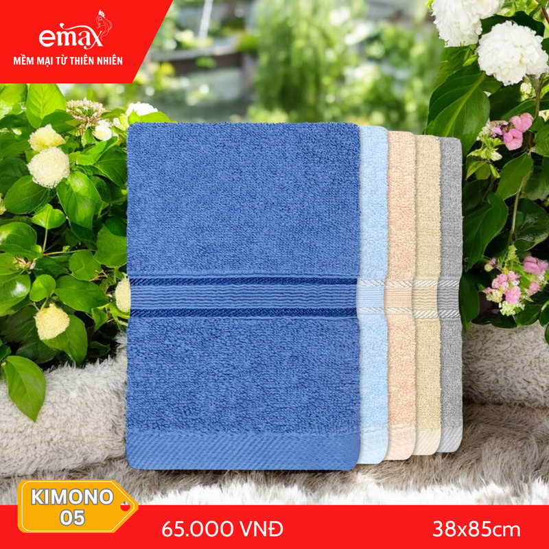 Khăn quấn đầu Cotton Emax Kimono 05 - Khăn Khách Sạn Emax - Công Ty TNHH DV & TM Minh Hưng