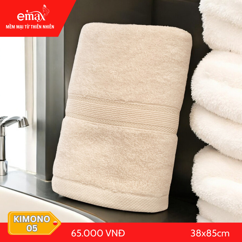 Khăn quấn đầu Cotton Emax Kimono 05 - Khăn Khách Sạn Emax - Công Ty TNHH DV & TM Minh Hưng