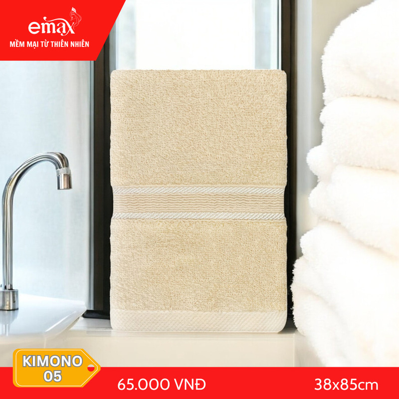 Khăn quấn đầu Cotton Emax Kimono 05 - Khăn Khách Sạn Emax - Công Ty TNHH DV & TM Minh Hưng