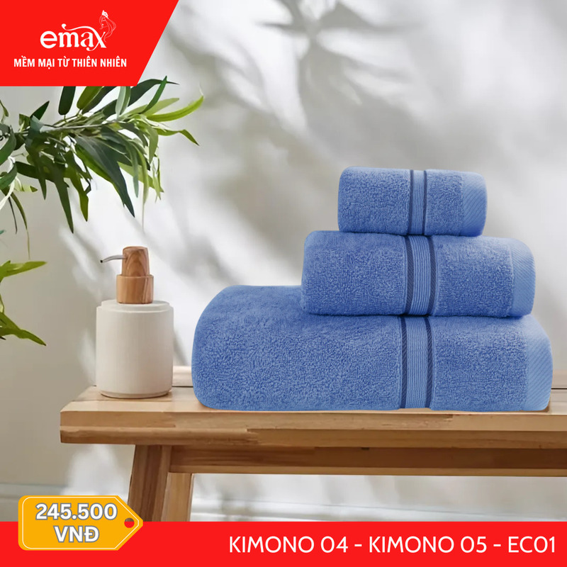 Khăn tắm cao cấp Cotton Emax Kimono - Khăn Khách Sạn Emax - Công Ty TNHH DV & TM Minh Hưng