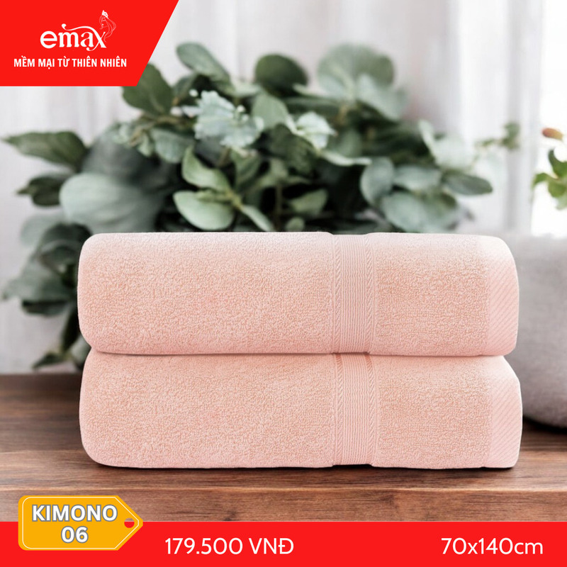 Khăn tắm cao cấp Cotton Emax Kimono - Khăn Khách Sạn Emax - Công Ty TNHH DV & TM Minh Hưng