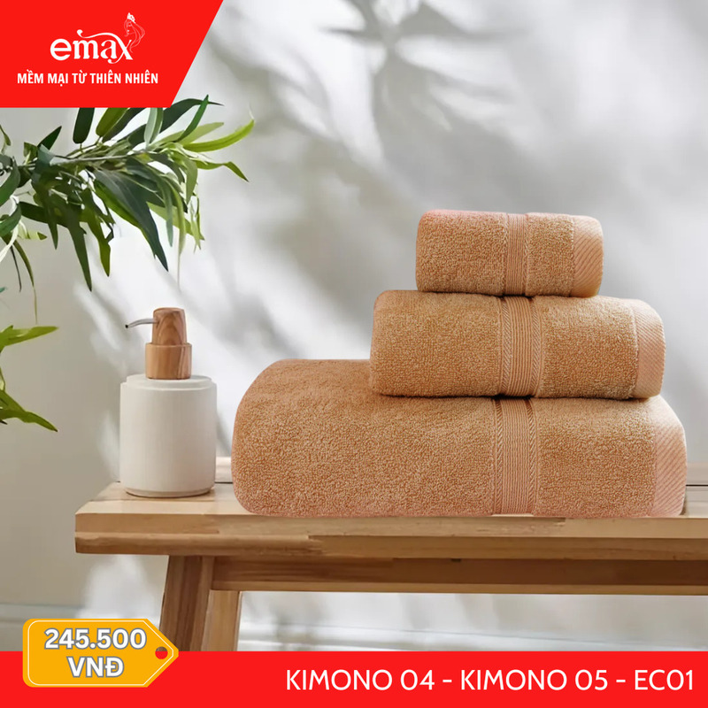 Khăn tắm cao cấp Cotton Emax Kimono - Khăn Khách Sạn Emax - Công Ty TNHH DV & TM Minh Hưng