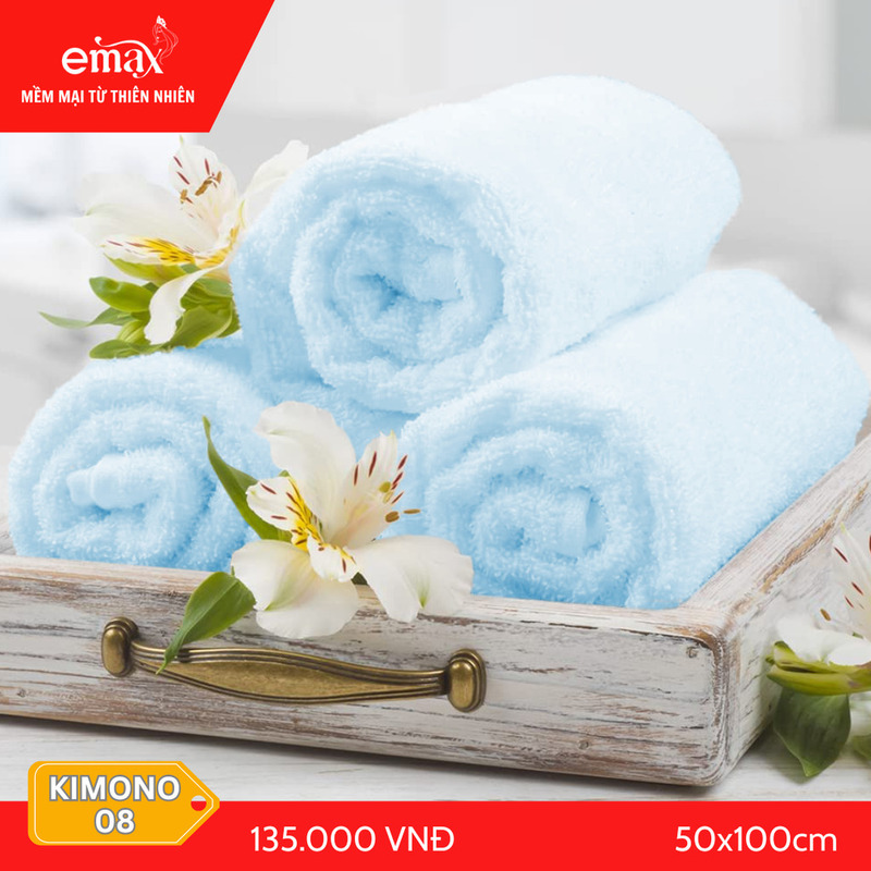 Khăn tắm cao cấp Cotton Emax Kimono - Khăn Khách Sạn Emax - Công Ty TNHH DV & TM Minh Hưng