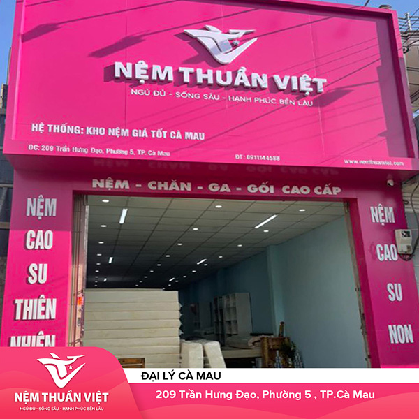 Đại lý Cà Mau - Nệm Thuần Việt - Công Ty Cổ Phần Nệm Thuần Việt