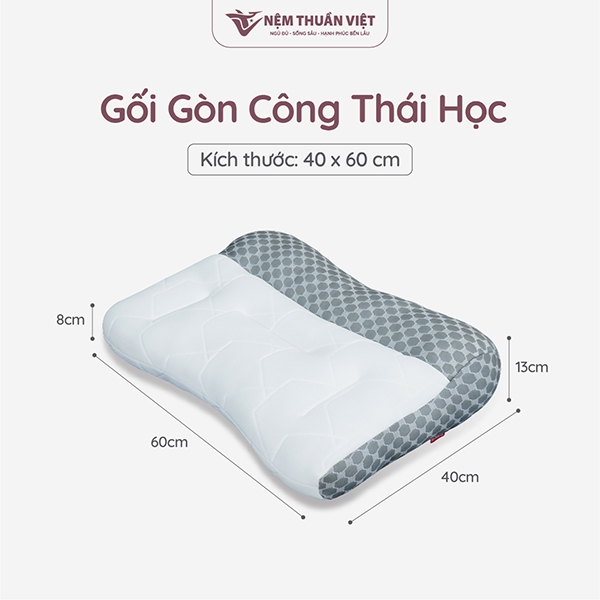 Gối gòn công thái học - Nệm Thuần Việt - Công Ty Cổ Phần Nệm Thuần Việt