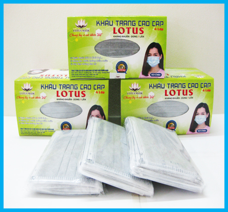 Khẩu trang Lotus than 4 lớp dày (50 cái) - Khẩu Trang Y tế Lotus - Công Ty TNHH Sản Xuất Và Kinh Doanh XNK Trường Giang