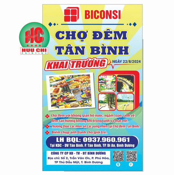 In băng rôn quảng cáo - In ấn Hữu Chí - Công Ty TNHH Dịch Vụ In ấn Hữu Chí