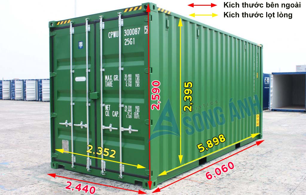 Container làm kho hàng 20 feet - Thăng Long Container - Công Ty TNHH Dịch Vụ Thương Mại Vận Tải Thăng Long Container