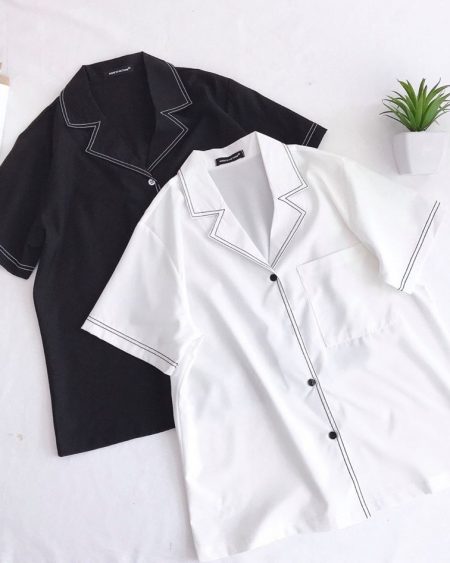 áo sơ mi cổ vest