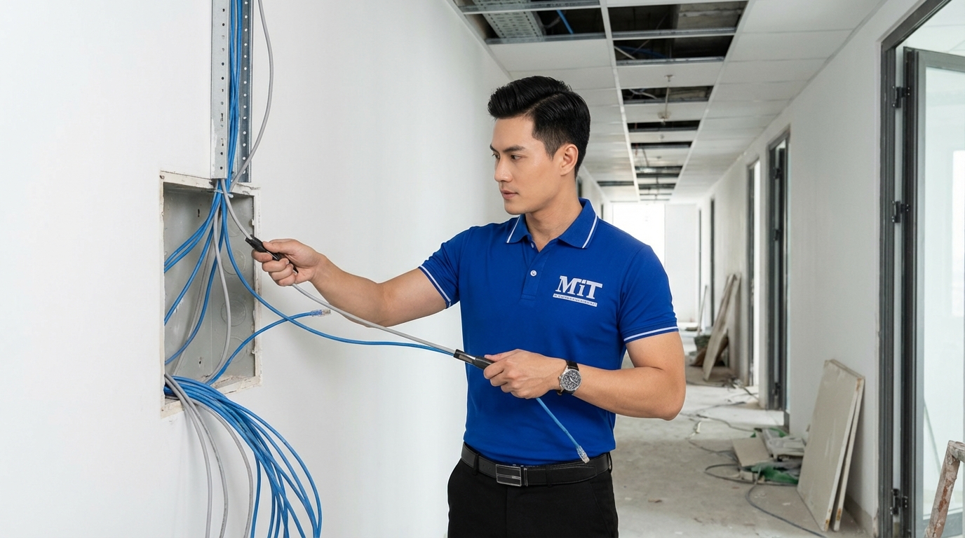 Thi công lắp đặt hệ thống mạng