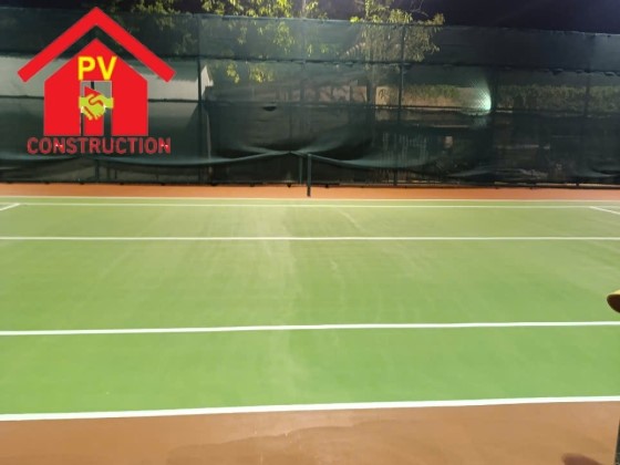 Thi công sân Tennis