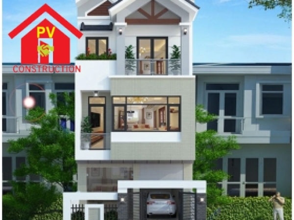 Thiêt kế thi công nhà phố