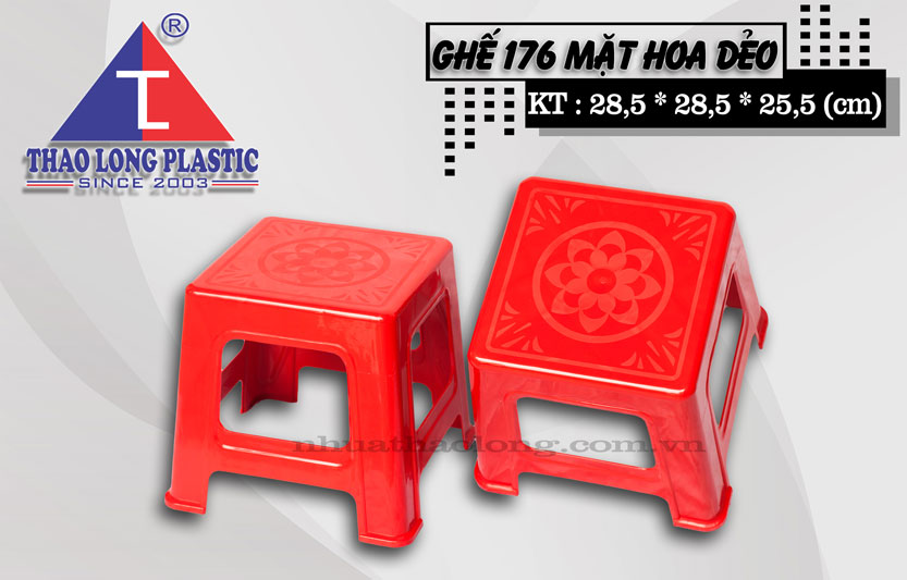 Ghế 176 mặt hoa - Nhựa Thảo Long - Công Ty TNHH Thảo Long