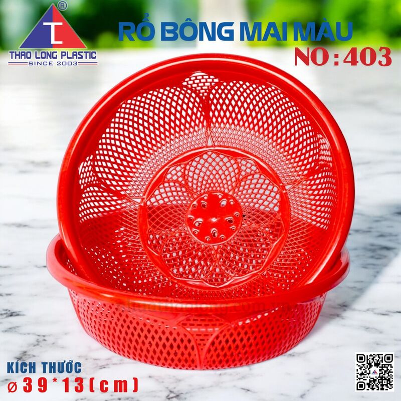 Rổ bông mai màu