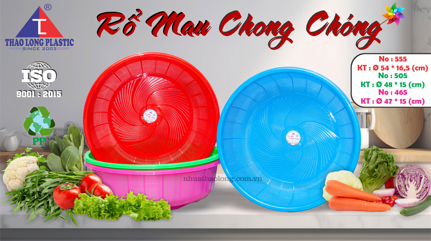 Rổ nhựa màu - Nhựa Thảo Long - Công Ty TNHH Thảo Long