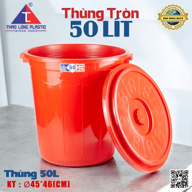 Thùng tròn 50L