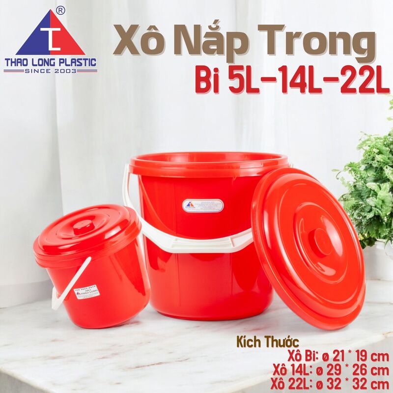 Xô nắp trong 5L-14L-22L