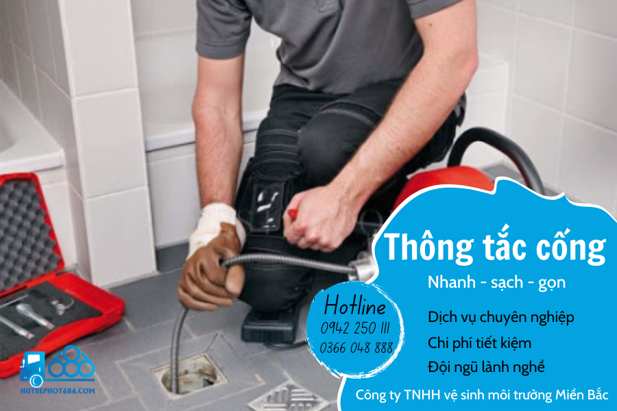 Dịch vụ thông tắc cống tại Hoàng Mai