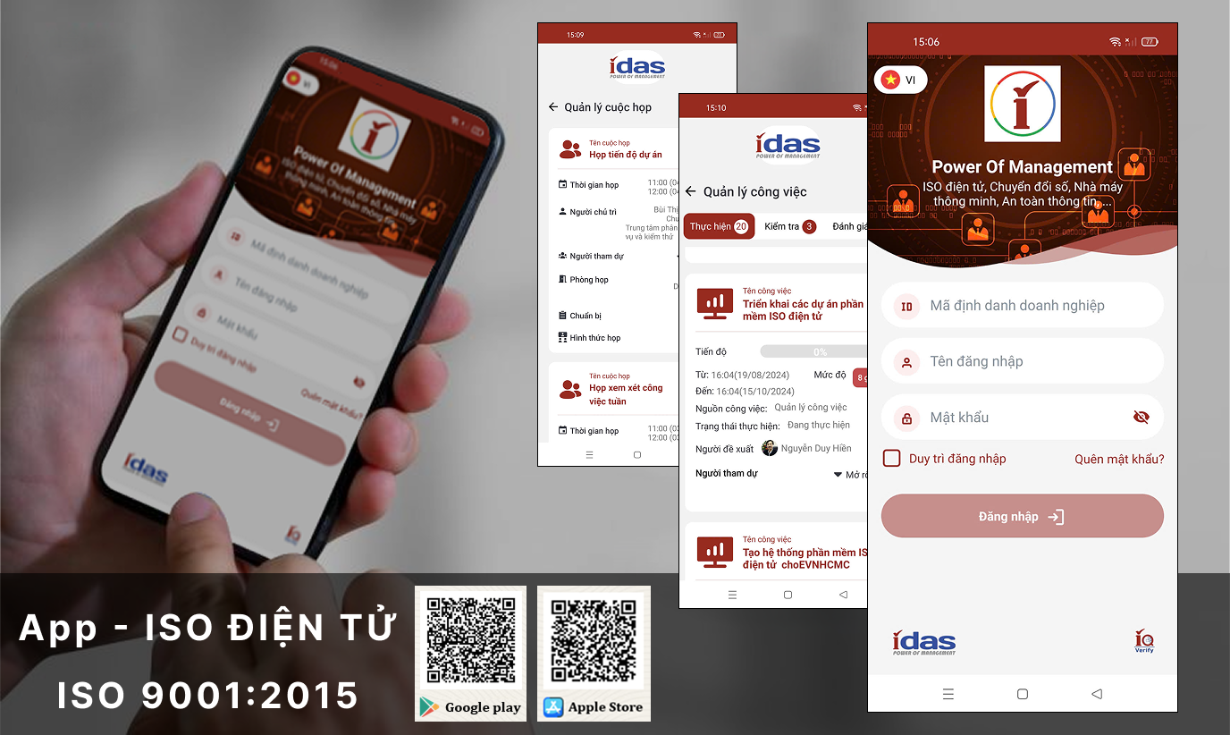 Sản phẩm - Dịch vụ iDAS - Công Ty TNHH Tư Vấn Chất Lượng Và Phát Triển Công Nghệ