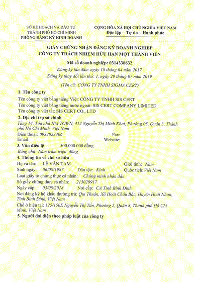 Giấy đăng ký kinh doanh