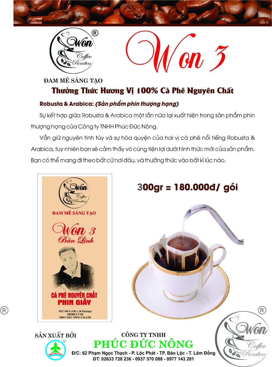 Won3 - WON COFFE ROASTERS - Công Ty TNHH Phúc Đức Nông