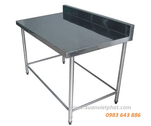 Bàn inox có thành sau