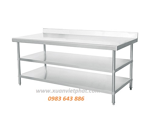 Bàn nấu nướng inox có thành sau