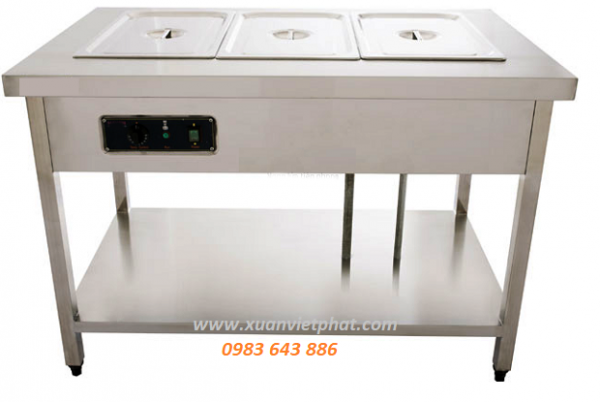 Quầy giữ nóng thức ăn bằng hơi nước 3 khay